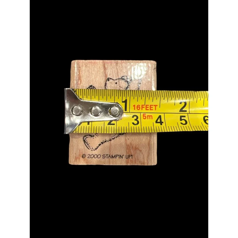 Stampin Up! Fuzzy Teddy Bear Wooden Stamp 1.5”x2” Dated 2000,‎ Arts & Crafts